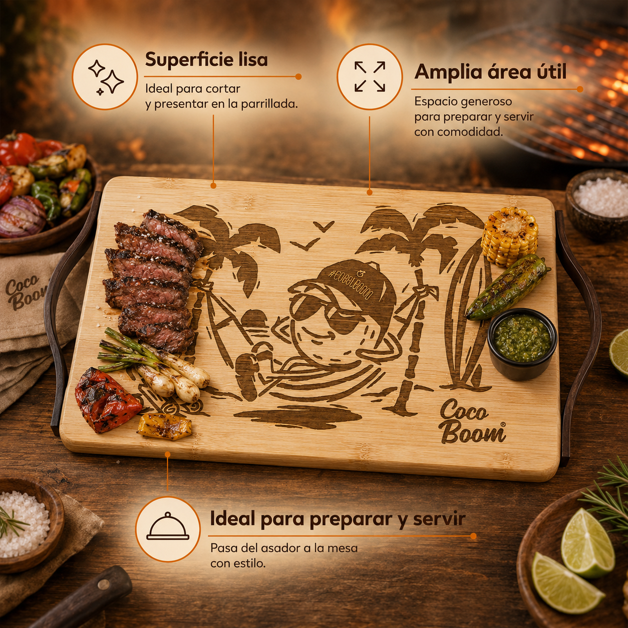 Tabla para Picar Coco Boom